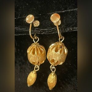 VTG 12K gold-filled jhumka-style earrings